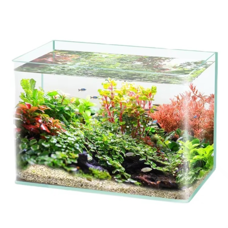 Saltwater Tank - ตู้ปลาตั้งโต๊ะแบบกล่อง บรรจุภัณฑ์ใสพิเศษ กระจกโค้งใสพิเศษ ระบบนิเวศน้ำเค็ม 5:1 สำหรับเลี้ยงปลา