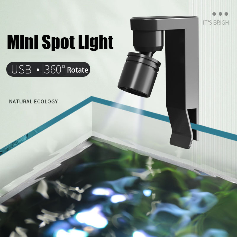 Aquarium Marine Lights - USB Clamp Light กันน้ําสีขาว/สีเหลือง Spot Light