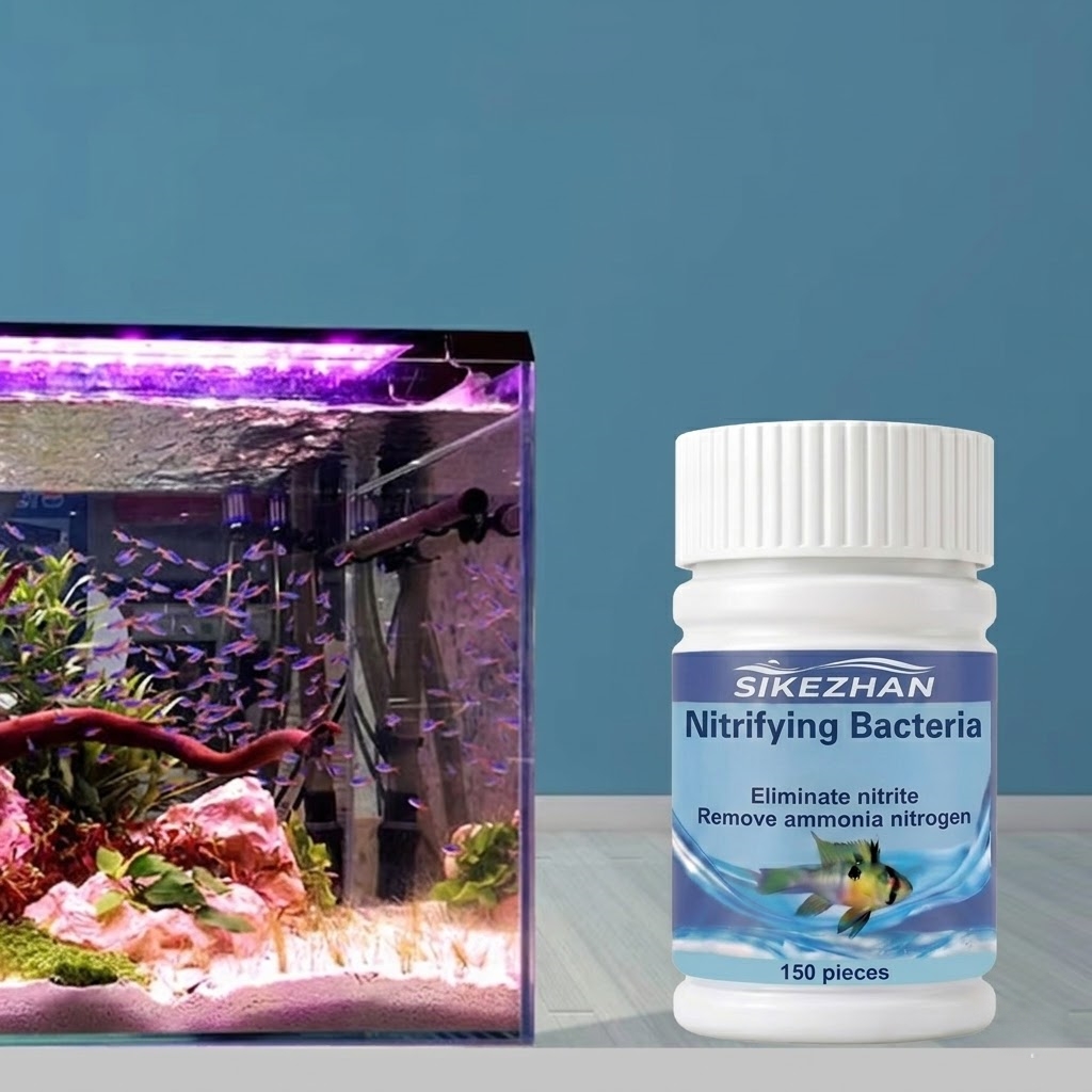 Ocean Aquarium - SIKEZHAN แบคทีเรียไนตริฟายอิ้งสำหรับกรองชีวภาพในตู้ปลา 150 เม็ด กำจัดแอมโมเนียและไนไตรต์อย่างรวดเร็ว ช่วยให้น้ำใสขึ้นสำหรับตู้ปลา