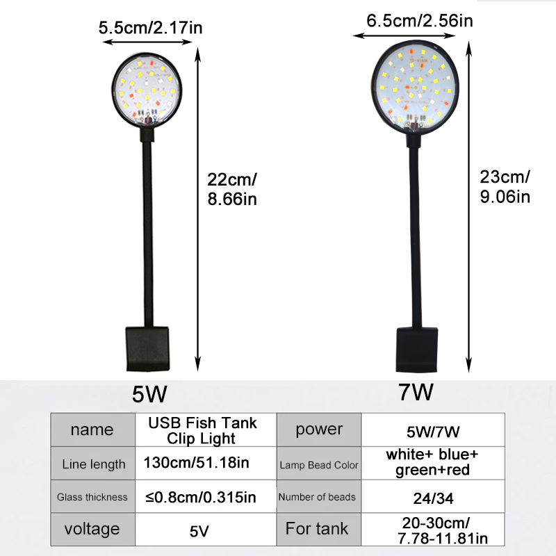 ไฟ LED สำหรับตู้ปลาแบบ USB ตกแ - Marine Fish Tank บทวิจารณ์และราคา