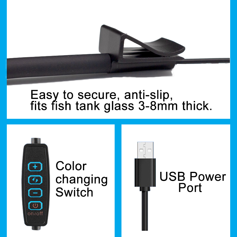 ไฟ LED สำหรับตู้ปลาแบบ USB ตกแ - Marine Fish Tank บทวิจารณ์และราคา