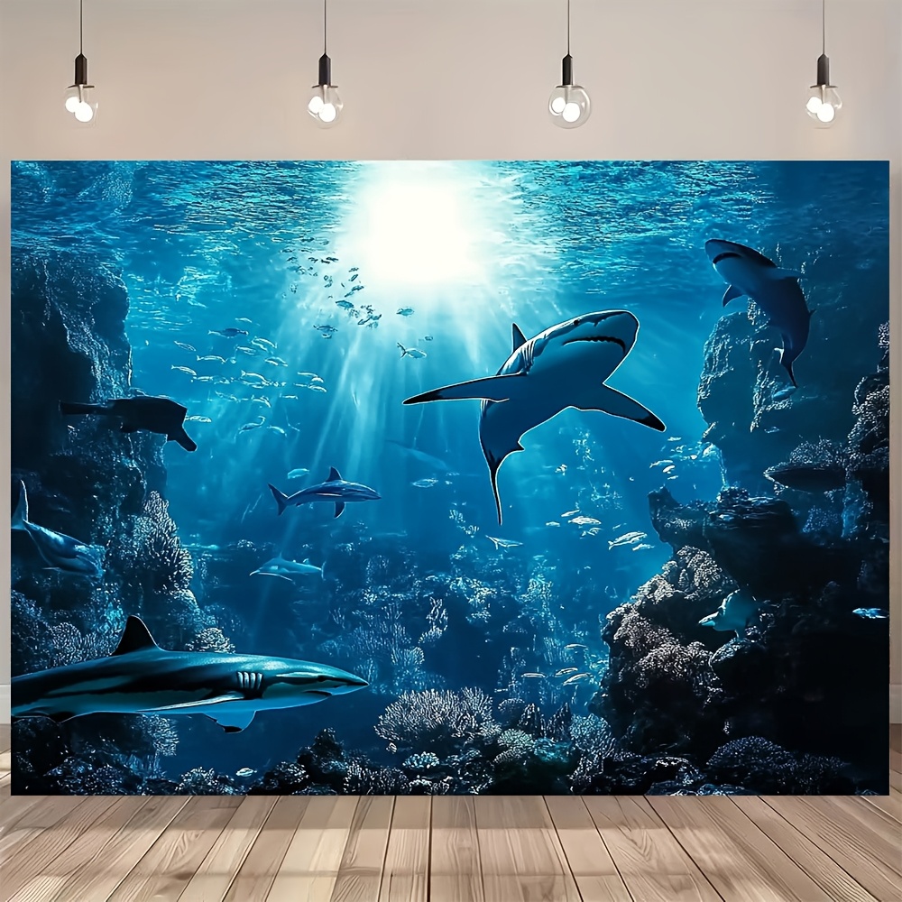 พรมแขวนผนังลายฉลามทะเลลึกสุดงด - Ocean Aquarium บทวิจารณ์และราคา
