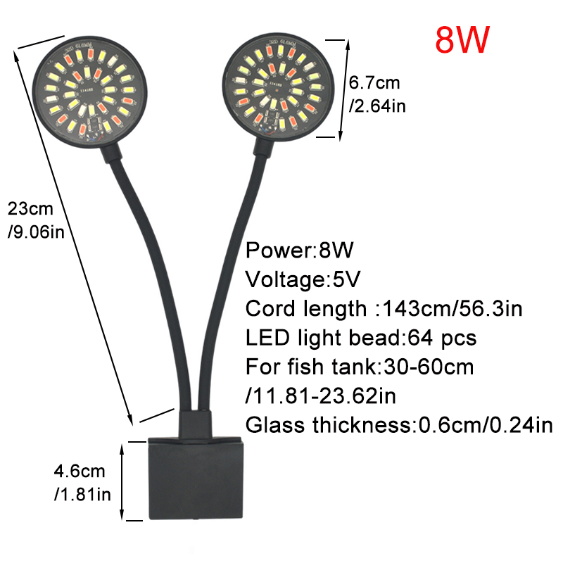 USB พิพิธภัณฑ์สัตว์น้ํา ไฟ LED - Aquarium Marine Lights บทวิจารณ์และราคา