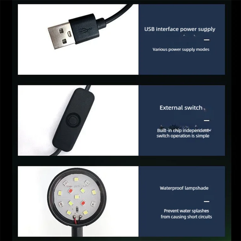 ไฟ LED แบบหนีบสำหรับตู้ปลา USB - Aquarium Marine Lights บทวิจารณ์และราคา