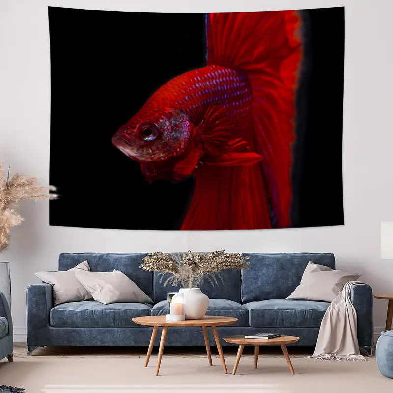 ปลาเบตต้าสีแดงสดใส พรมแขวนผนัง - Ocean Aquarium บทวิจารณ์และราคา